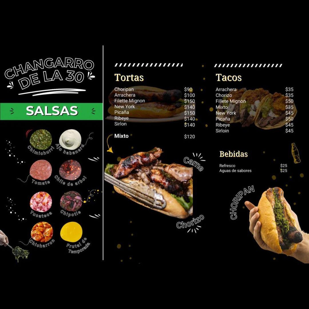 Changarro de la 30 las palapas Menu - Image 1